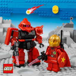 Lego set minifigs of char aznable