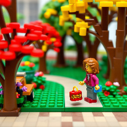 a woman walking in the park