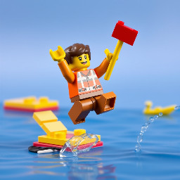 lego lifeguard jumping