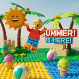 i want a picture with a boy jumping with smile for summer coming
