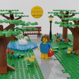 a woman walking in the park