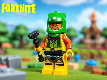 Make a lego minifigure of The origin from Fortnite