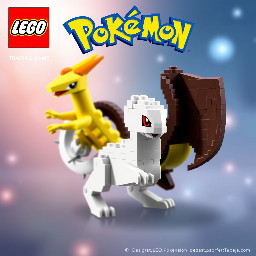 Cria a seguinte ilustração com base no que te vou indicar em baixo:  A LEGO Ideas e o Pokémon Trading Card Game acabam de anunciar um dos desafios mais incríveis: um desafio Pokémon TCG onde TU poderás criar um futuro conjunto LEGO Ideas Pokémon!     A LEGO Ideas está a trabalhar com o Pokémon TCG e a convidar os treinadores e construtores a submeterem projetos para uma carta Pokémon feita de peças LEGO, a partir de uma lista de Pokémon elegíveis.     Envia a tua criação para a página do desafio LEGO Ideas até 6 de maio de 2026, cuidado com as horas), para participar.     A equipa de revisão analisará e selecionará até 5 projetos para a Votação dos Fãs no dia 28 de maio de 2026. Os membros do LEGO Ideas poderão votar no seu projeto favorito entre 28 de maio de 2026 e 11 de junho de 2026.     Neste momento, não há informações sobre se uma carta Pokémon TCG será produzida e inserida neste futuro conjunto LEGO Ideas, mas considerando os requisitos do design, que inclui apenas um Pokémon e arte completa… acredito que poderemos estar prestes a ter a nossa primeira carta promocional Pokémon TCG em parceria com a LEGO, o que será incrível.     Eis a lista de Pokémon elegíveis: Alolan Exeggutor Arceus (Normal-type)   Ceruledge   Chandelure   Darkrai   Dragonite  Garchomp   Gardevoir   Gengar   Giratina (Origin Forme)   Greninja  Gyarados   Hawlucha   Jigglypuff   Joltik   Lucario   Luxray  Machamp   Meowth   Metagross   Mew   Mewtwo  Ninetales   Rowlet   Tinkaton   Torterra   Toxtricity   Tyranitar   Wailord   Zoroark     A tua carta deve ter uma moldura, exibindo os teus Pokémon de uma forma vibrante e criativa. Pode romper a moldura, usar a moldura como pano de fundo ou algo que nunca imaginámos. Tu és o Treinador aqui. Indicamos o tamanho da moldura, mas o resto fica por tua conta!     Dicas do Treinador     Lembra-te: a tua construção deve conter apenas um Pokémon e apenas da lista na página do desafio. Deve ser uma criação original de uma carta Pokémon Full Art (não uma réplica ou recriação de uma carta Pokémon TCG existente). O rosto do Pokémon deve estar claramente visível na metade superior da carta, com um mínimo de 400 e um máximo de 2500 peças. (Não são permitidos minifiguras)  Utiliza o Mewtwo