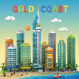 Gold Coast skyline 2d face on