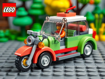 Создай лего пожарную машину по примеру лего техник красного цвета