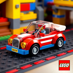 créame un lego de un coche deportivo