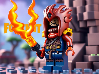 The Origin from fortnite as a lego minifigure