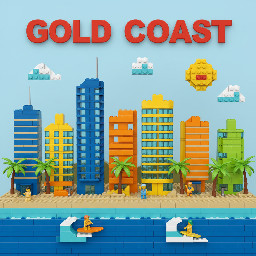 Gold Coast skyline 2d face on