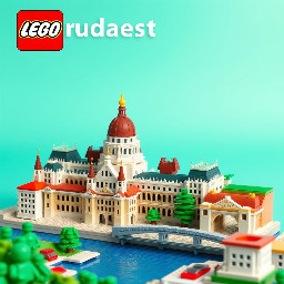 Budapest post card make it 2d and easy to assemble but still resembling budapest
