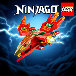 a lego ninjago dragons rising set thats a lightning jet called jays lightning hawk
