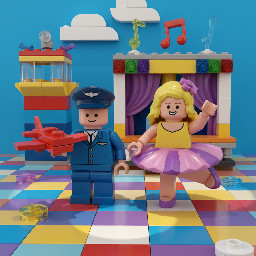 a airplane pilot and a danser together