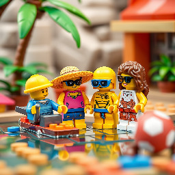 picture of summer hollidays with minifigs