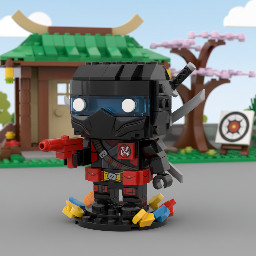 Build me a brickheadz of snake eyes from gi joe
