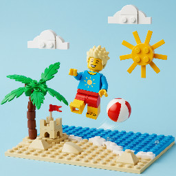 i want a picture with a boy jumping with smile for summer coming