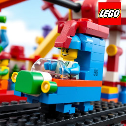 I want a lego model from Pixarus, a ride from the amusement park toverland.