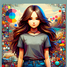 niña de 13 años, morena pelo largo y caucásica con camiseta manga corta gris de stoch y pantalones vaqueros