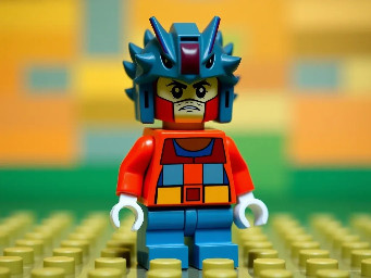 Lego set minifigs of amuro Ray from the 1979 Gundam anime
