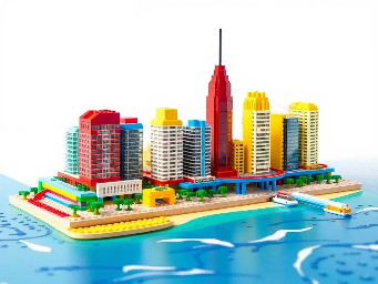 Gold Coast skyline 2d face on post card size