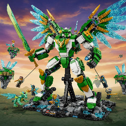 a lego ninjago dragons rising set thats a ucs version of lloyds titan mech