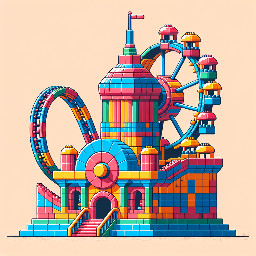 I want a lego model from Pixarus, a ride from the amusement park toverland.