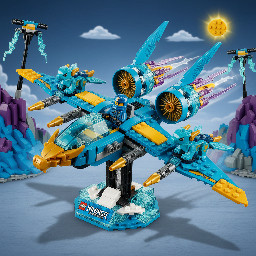 a lego ninjago dragons rising set thats a lightning jet called jays lightning hawk