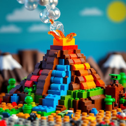 I want the volcano from the shortfilm from pixar in Lego Duplo