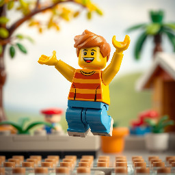i want a picture with a boy jumping of joy for summer coming. Background out of focus
