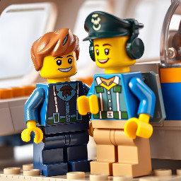 a airplane pilot and a danser together