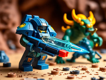 Genera un space marine de la saga Starcraft y unos zerg