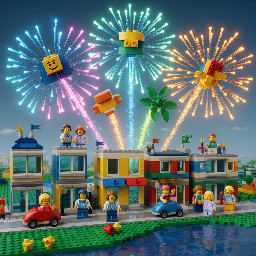 cree un feu d'artifice