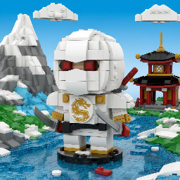 Build me a brickheadz model of storm shadow from gi joe