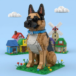 belgium shepard malinois sitting