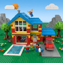 I want to generate a LEGO MOC from the PARR house on the incredibles 1 film
