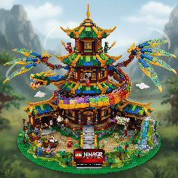 a lego ninjago dragons rising set thats a ucs version of monastary