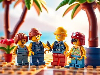 picture of summer hollidays with minifigs