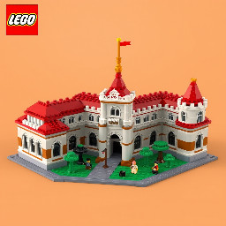 diseñame un set de lego del palacio del infantado de Guadalajara españa