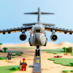 peut tu generer un lego d'un avion de militaire a400m a grande echelle