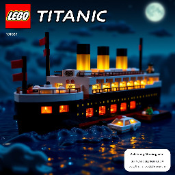 titanic night set with lights in cabins