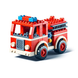 Создай лего пожарную машину по примеру лего техник красного цвета