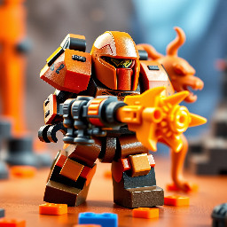 Genera un space marine de la saga Starcraft y unos zerg