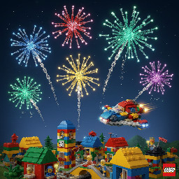 cree un feu d'artifice