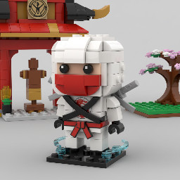 Build me a brickheadz model of storm shadow from gi joe