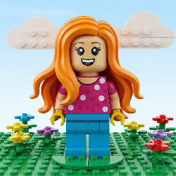 caricatura de mujer con cabello largo, pantalon azul y playera rosa mexicano