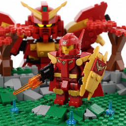 Lego set minifigs of char aznable