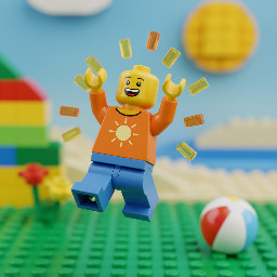 i want a picture with a boy jumping of joy for summer coming. Background out of focus
