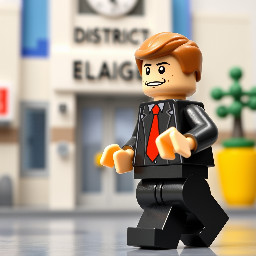 Lawyer walking away from district attorney’s office flipping it off