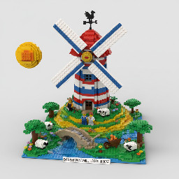 Windmühle mit 8000 teilen, dänische Bauart