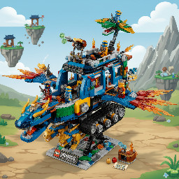 a lego ninjago dragons rising set thats a ucs version of the land bounty