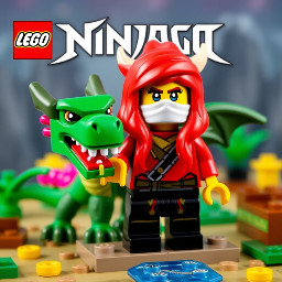 A ninjago set with all new dragon forms and new Beatrix