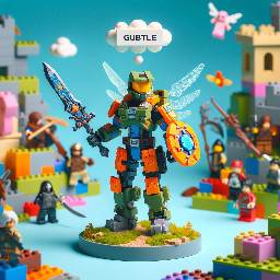 The Origin from fortnite as a lego minifigure